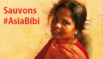 Non à la condamnation à mort d'Asia Bibi au Pakistan pour un verre d'eau !