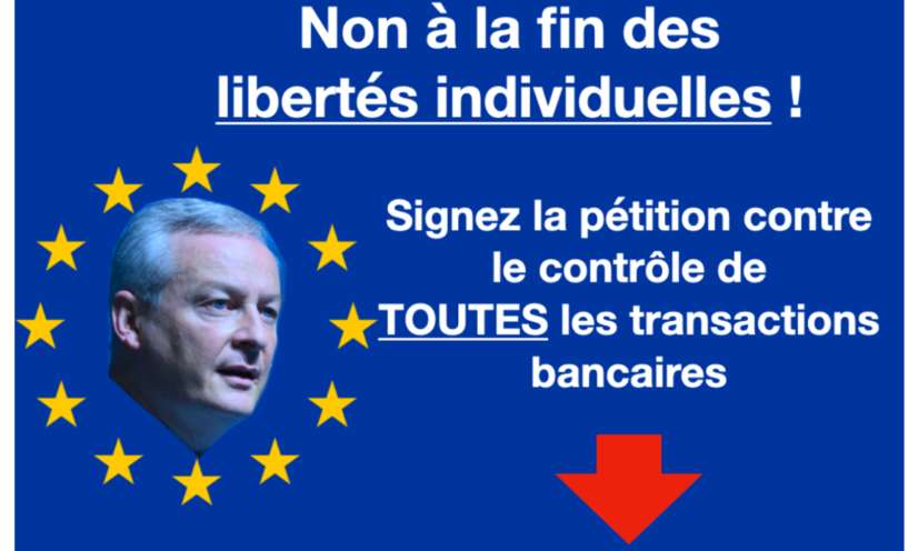 Non au contrôle de toutes les transactions bancaires par l'Etat !