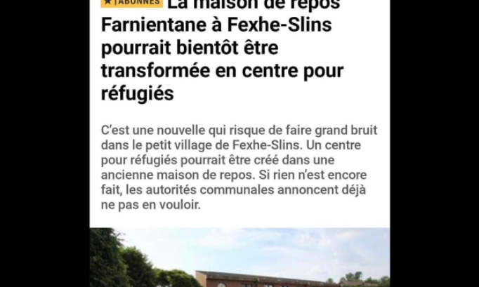 Non à la création d’un centre de réfugiés à Juprelle (Fexhe-Slin) !