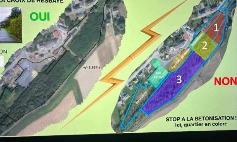 Contre le Projet de la Croix de Hesbaye Site de la gare de Ramillies - Triste destruction écologique !