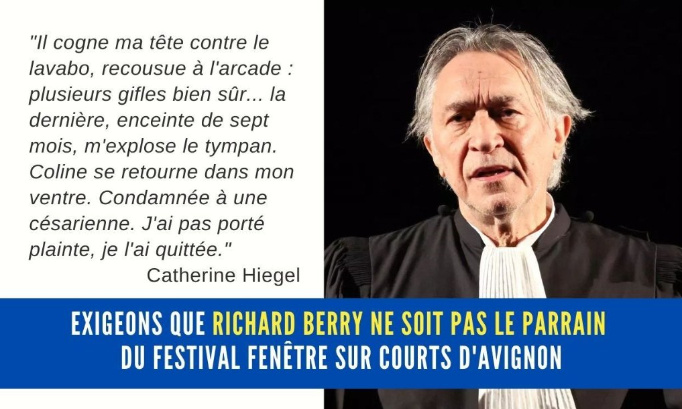 Exigeons que Richard Berry ne soit pas le parrain du Festival Fenêtre sur courts d'Avignon