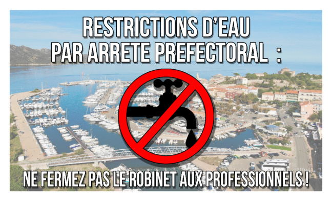 Restriction d'eau : Péril sur les acteurs du nautisme en Haute-Corse !