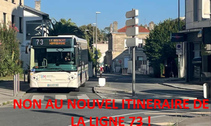 TBM - Pour un retour à l'ancien itinéraire de la ligne de bus 73 (Bègles-Le Bouscat)