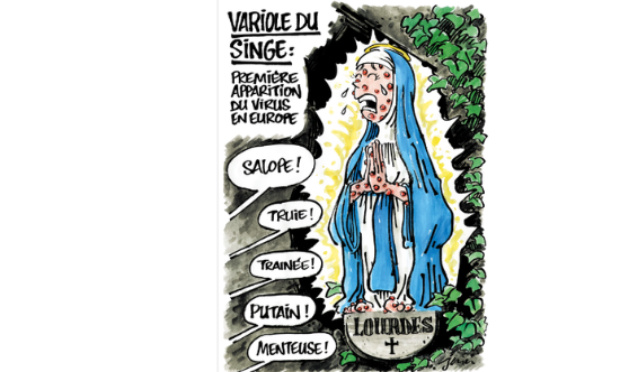 Pour le retrait de la caricature de la Sainte Vierge de Charlie Hebdo