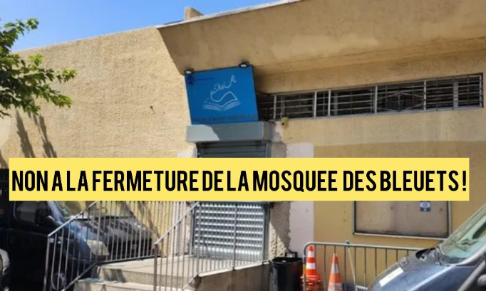 contre la fermeture administrative de la mosquée des Bleuets