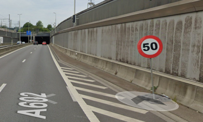 Pour le retour à la vitesse de 80kmh dans le tunnel de Cointe