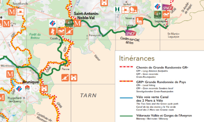 Prolongement de la ligne 830 entre Bruniquel et Laguépie