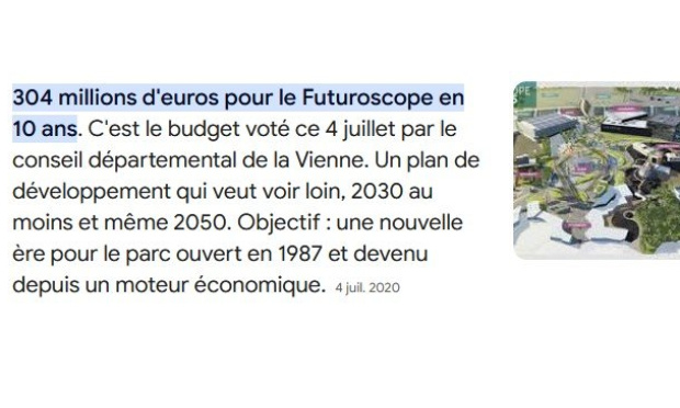 Stop au financement du Conseil Départemental de la Vienne au Futuroscope