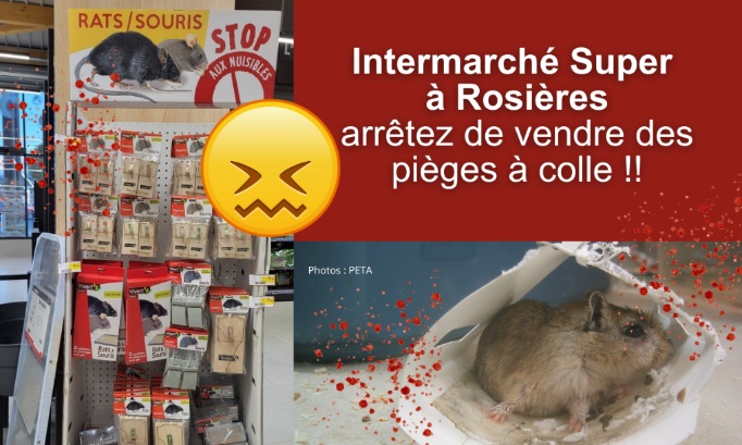 Intermarché Super à Rosières stop aux pièges à colle !