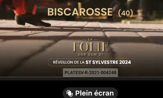 Soirée réveillon 31/12/2024 Biscarosse