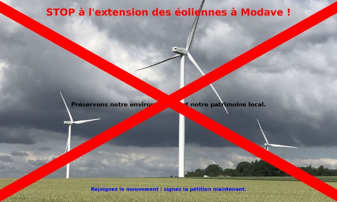 STOP AUX ÉOLIENNES à MODAVE !