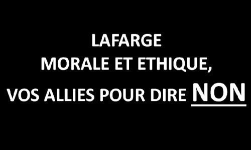 Lafarge : morale et éthique, vos alliés pour dire non